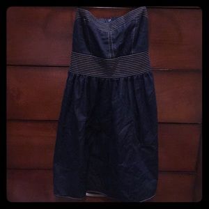Denim strapless dress